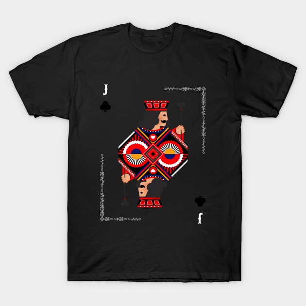 Poker Deck Of Card Jack Design T-Shirt by New East 